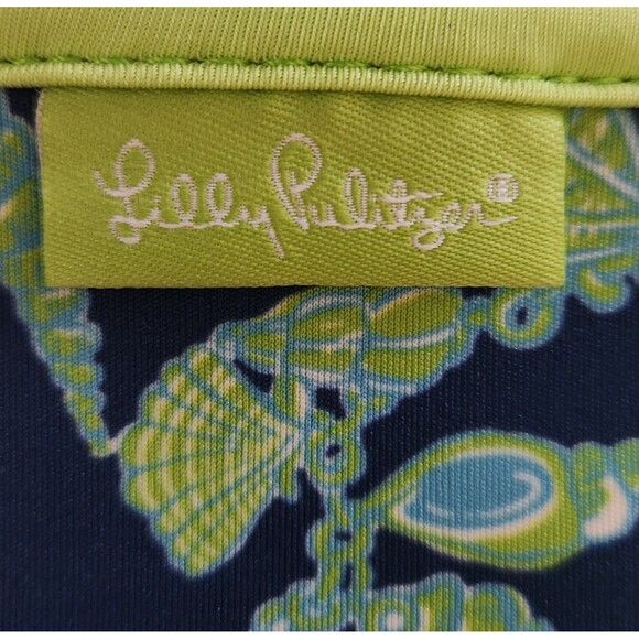 Lilly Pulitzer Can Koozies Set of 4 Insulated Drink Holder Blue Green Seashells - Picture 6 of 6